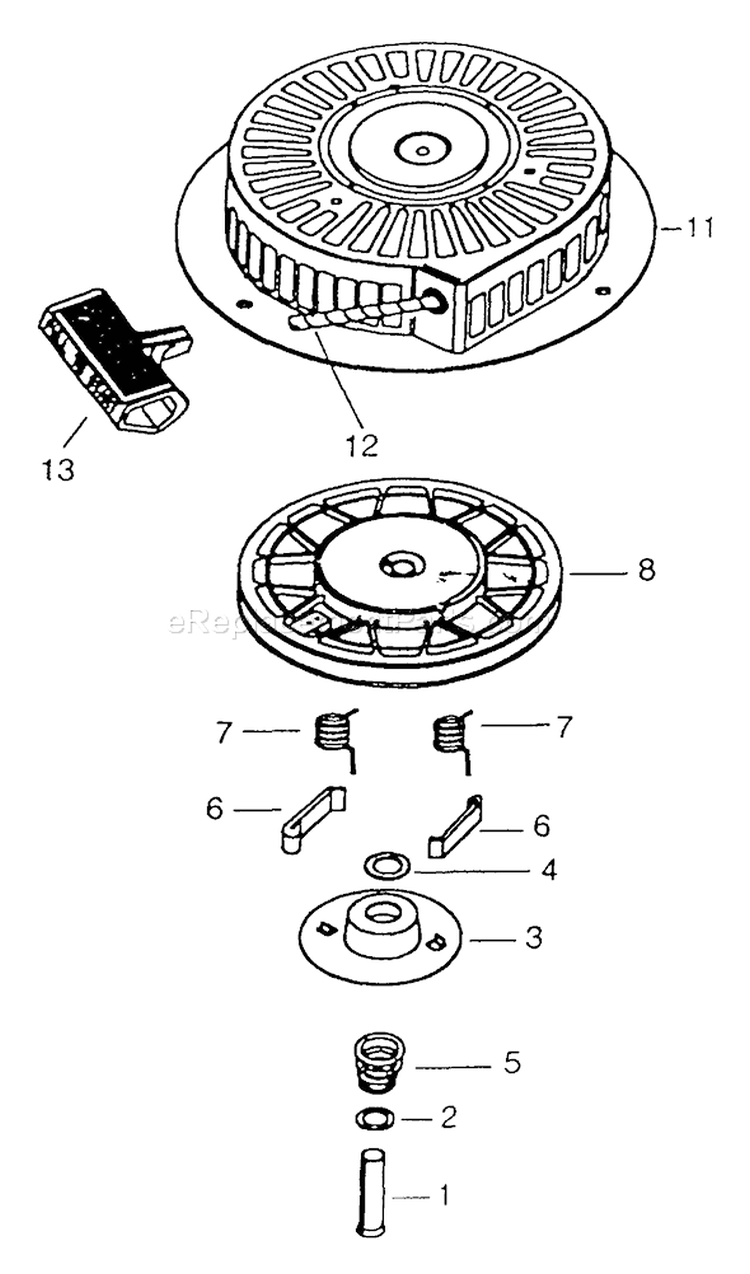 Page C Diagram and Parts List for 1033-0  Briggs and Stratton Generator